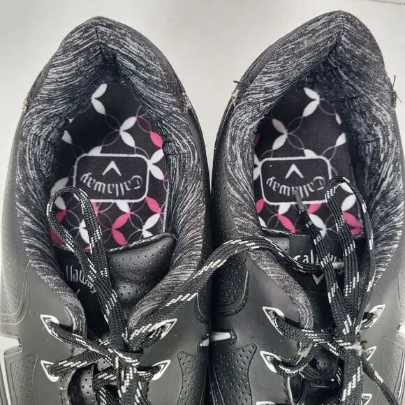 Callaway Halo Women's 10.5 B Black Golf Shoes All‎ Spikes Included - Picture 8 of 14